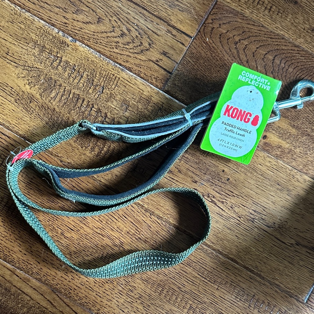 KONG Green Reflective Dog Leash with Padded Handle